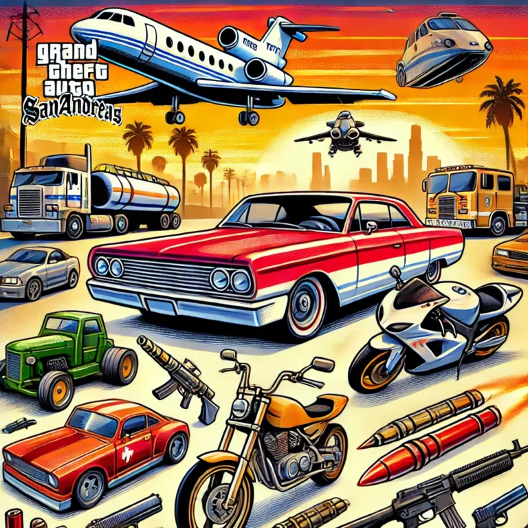 San Andreas: Unlock Ultimate Vehicles and Weapons